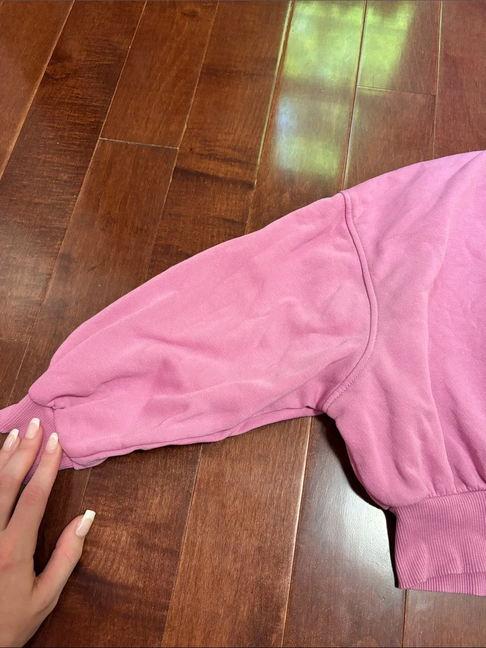 Nike Pink Cropped Sweatshirt Size Small